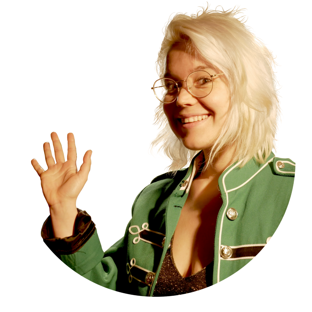 salutation de la main veste verte v3